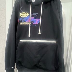 Nike Black Hoodie with Vibrant Graphics